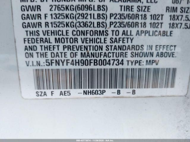 Honda Pilot Touring Image 17